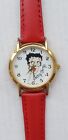 Betty Boop Ladies Watch. New Red Leather Band.New Battery