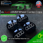 Audi Black Chrome 68mm Wheel Rim Center Hub Caps Emblem 4PC Set 4B0601170A OE (For: 2019 Audi)