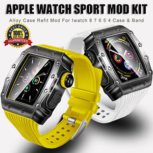 For Apple Watch Series 8 7 6 5 4 SE 40/41/44/45mm Full Cover Case Band Strap
