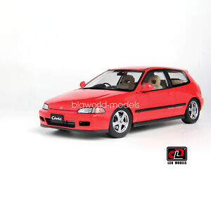1/18 LCD Honda Civic 5th Mk5 EG6 Red Diecast Model Toy Car Gifts Collection