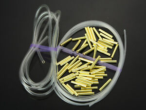 Brass Tubes Fly Tying Materials US Tubes+Liner Tube+Junction Tubeing-60pcs Gold