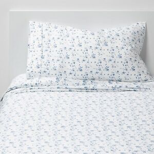 Twin/Twin XL 400 Thread Count Printed Pattern Performance Sheet Set Blue Floral