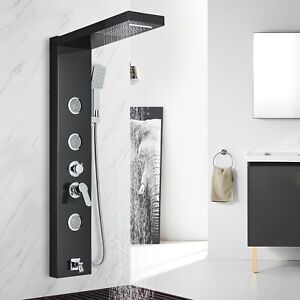 Shower Panel Tower System Multi Function Shower System with Body Jets Wall Mount