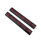 2Pcs Metal Black & Red Black Edition Logo Emblem Wing Fender Badge Sticker Decal (For: Nissan)