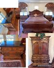 🦉OLd WorLd ThoMasViLLe HighEND 4p cal KIng BedROom SET bed NIghtSTand ARMOIRE