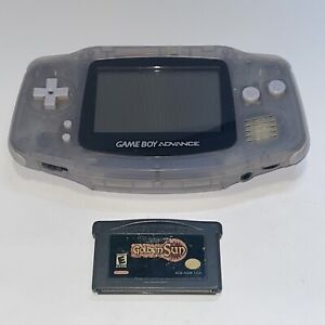 New ListingNintendo Game Boy Advance Clear Glacier Console W/ Golden Sun Tested AGB-001