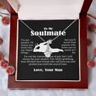 To My Soulmate Necklace, Funny Christmas Gift For Girlfriend|Wife|Soulmate,