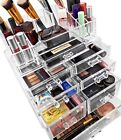 Sorbus Acrylic Cosmetics Makeup and Jewelry Storage Case Display Sets –Interlock