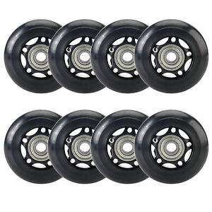 Outdoor Rollerblade Inline Hockey Fitness Skate Wheels 80mm + Bearings 8-Pack
