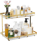 Hassol 2 Tier Bathroom Countertop Organizer, Premium for Makeup Gold
