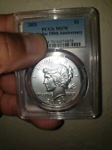 New Listing2021 Peace Dollar First Day of Issue 100th Anniversary PCGS MS70