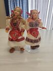 2 Vintage  Yugoslavia Cloth European Dolls Wearing Native Costume/Clothing