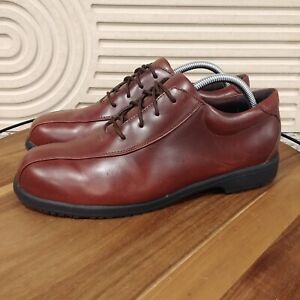 Worx Red Wing Mens Oxford Shoes Sz 9 WW Oxblood Leather Style 6316 Wide