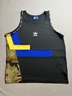 Adidas Tank Top Mens 2XL Multicolor Camouflage Athletic Performance Workout.