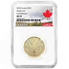 2024 $20 Gold Canadian Maple Leaf .9999 1/2 oz NGC MS70 ER Canada Label