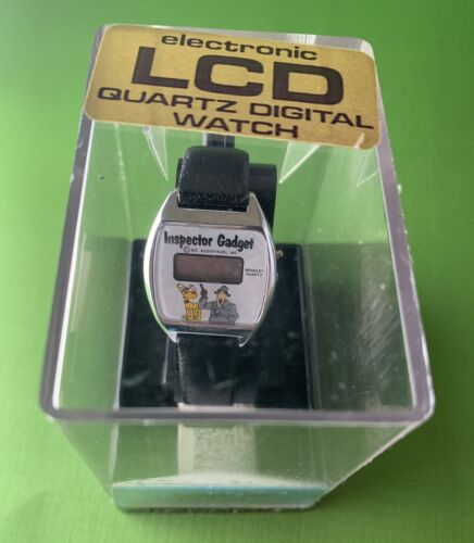 Vintage 1983 Inspector Gadget Bradley LCD Elgin Quartz Wrist Watch NIP works