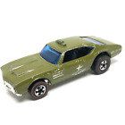 Hot Wheels Redline Staff Car Olds 442 US Army 1969/76 Green - Made In Hong Kong