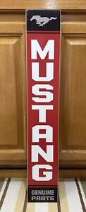Ford Mustang Parts Sign Wood Gas Oil Garage Tools Vintage Style Wall Decor 28”