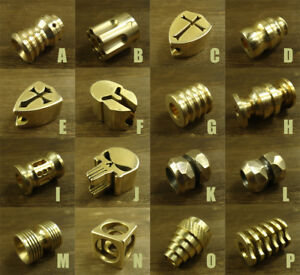 16 styles Brass Lanyard bead Paracord beads for knife tool EDC gear Zipper pull