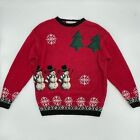 Vintage Christmas Sweater Womens Snowmen Ugly Xmas Party Tacky Fun Holiday Flaws