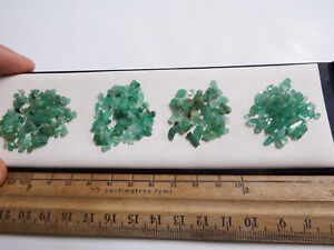 57.5ct 4 lots of Untreated Rough Green Emerald Precious Gemstone Lot