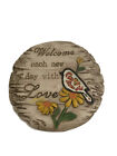 Decorative Garden  Outdoor Stepping Stone Welcome Each New Day With Love