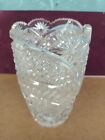 New ListingClear Glass Vase, Fluted Saw Tooth Rim, Starburst Pattern 7