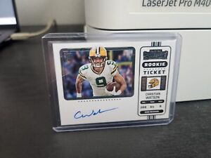 New Listing2022 christian watson contenders variation  on card autograph SSP