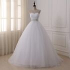 Real Wedding Dresses Sweetheart Sweep Train Lace Applique Corset Bridal Gowns