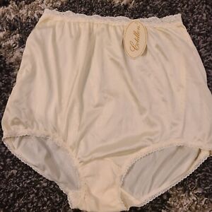 Vintage Cotillion size 9 panties W/ Lace Ivory  Nylon