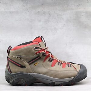 KEEN Mens Targhee II Mid Size 13M Brown Leather Waterproof Outdoor Hiking Boots