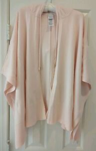 CHICO'S OPEN COTTON CARDIGAN/SHAWL PINK ONE SIZE