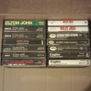 New ListingLOT of audio Cassette Tapes 14 great albums Classic Rock 1960s 1970s music