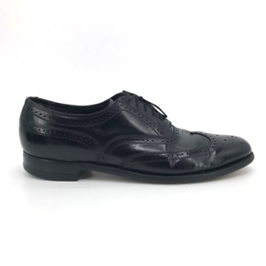 Florsheim Mens Brogue Dress Shoes Black 92329 Leather Wingtip Lace Up 13A