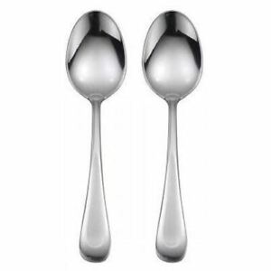Oneida Sand Dune Glossy 2 Serving Spoons - All Glossy Handle