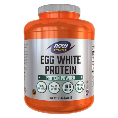 NOW FOODS Egg White Protein, Unflavored Powder - 5 lbs.