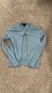 J Crew Womens Sweater Size XXS Teal 100% Merino Wool Button Up Cardigan