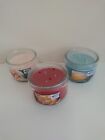 3 Mainstay 3 wick candle jars Warm apple pie, Bright Hibiscus and Breathe new