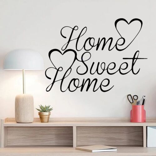 Home Sweet Home Quote Wall Stickers, Removable Vinyl Art Decals Mural Home Decor