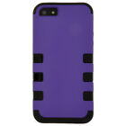 For Apple iPhone 5 5S SE TUFF Hybrid Case  Purple Black Case Cover Shell Protect