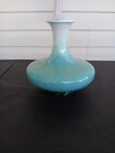 Vintage Royal Haeger Pottery Vase #351 Teal/White