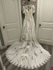 Vtg Ginza Collection Wedding Dress Short Sleeve Size 8