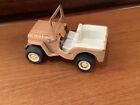 VINTAGE AUTHENTIC SIGNED 6” TAN TONKA JEEP METAL TOY MUST SEE NO RESERVE WOW