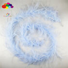 2M light blue ostrich feather strip boa Costumes Trim Craft for Party Costume