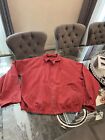 Vintage Polo Ralph Lauren Men Size XL Red Zip Up Denim Jacket