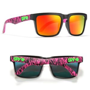 New Spy Sunglasses Men Classic Ken Block Unisex Square Pink Zebra-- NO BOX