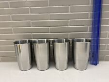 Vintage Vollrath 6848 Stainless Steel Set Of 4 Tumblers /Cups/Glasses/Barware