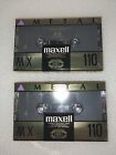 New Listing2 Maxell MX 110 Metal Blank Audio Cassette Tape Factory Sealed