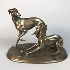 OLIVER TUPTON SCULPTURE Greyhound Whippet Dogs Bronze Statue