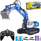 Remote Control Excavator Toy 1/18 Scale RC Digger, 11 Channel Upgrade Full Funct